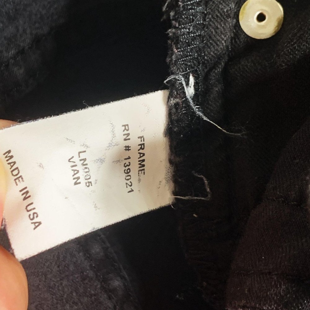 FRAME Denim Le Skinny de Jeanne Black Jeans 27 - Picture 11 of 11